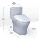 1.28 gpf Elongated One Piece Toilet with Washlet Seat  in Cotton White 