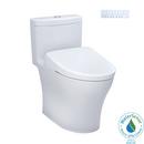 1.28 gpf Elongated One Piece Toilet with Washlet Seat  in Cotton White