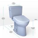 1.28 gpf Elongated Two Piece Toilet with Washlet Seat  in Cotton White 