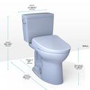 1.28 gpf Elongated Two Piece Toilet with Washlet Seat  in Cotton White 
