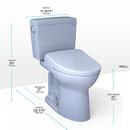 1.28 gpf Elongated Two Piece Toilet with Washlet Seat  in Cotton White 