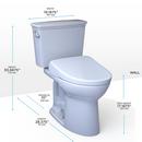 1.28 gpf Elongated Two Piece Toilet with Washlet Seat  in Cotton White 