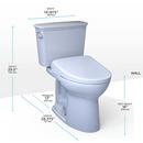 1.28 gpf Elongated Two Piece Toilet with Washlet Seat  in Cotton White 