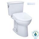 1.28 gpf Elongated Two Piece Toilet with Washlet Seat  in Cotton White