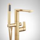 Signature Hardware Brushed Gold Floor Mounted Tub Filler Faucet 