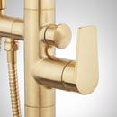 Signature Hardware Brushed Gold Floor Mount Tub Filler Faucet 