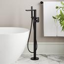 Floor Mounted Tub Filler Faucet in Matte Black