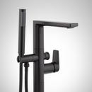 Signature Hardware Black Floor Mounted Tub Filler Faucet 