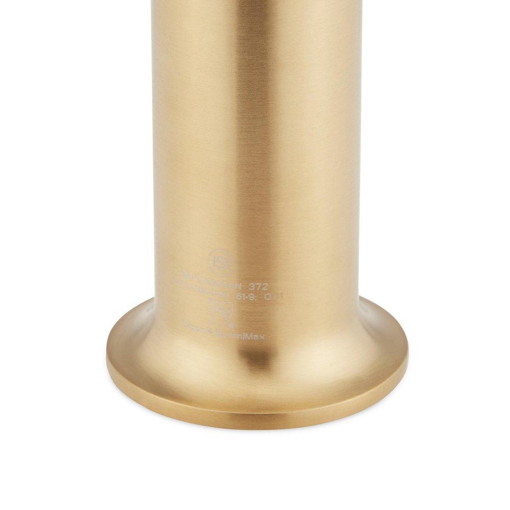 Signature Hardware Brushed Gold Single Handle Monoblock Bathroom Sink Faucet 