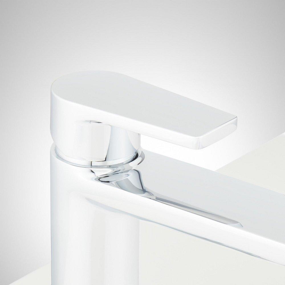 Signature Hardware Chrome Single Handle Monoblock Bathroom Sink Faucet 