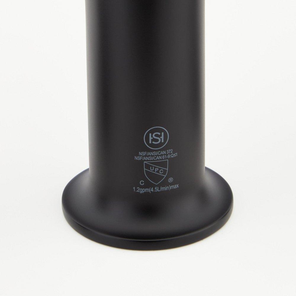 Signature Hardware Matte Black Single Handle Monoblock Bathroom Sink Faucet 