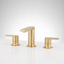 Two Handle Widespread Bathroom Sink Faucet in Brushed Gold