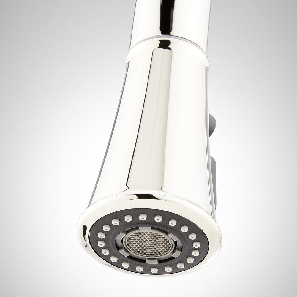 Signature Hardware Polished Nickel Single Handle Pull Down Kitchen Faucet 