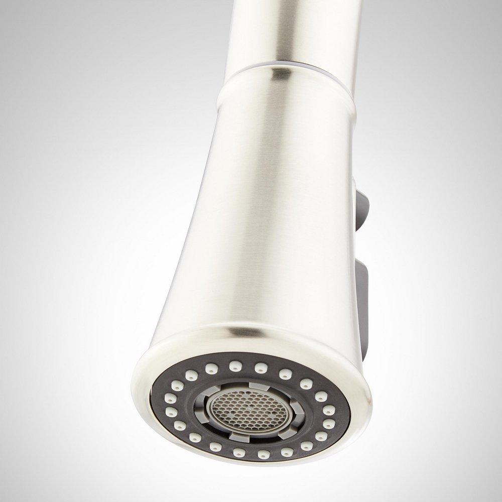 Signature Hardware Stainless Steel Single Handle Pull Down Kitchen Faucet 