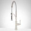 Single Handle Spring Kitchen Faucet in Stainless Steel