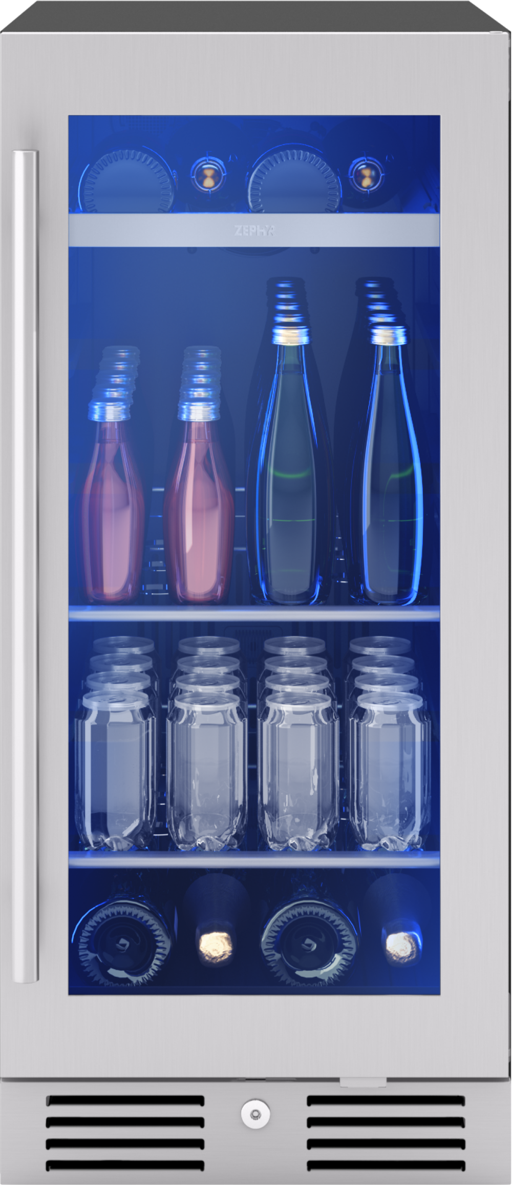 Zephyr Stainless Steel 15 in. 3.4 cu. ft. Beverage Cooler 