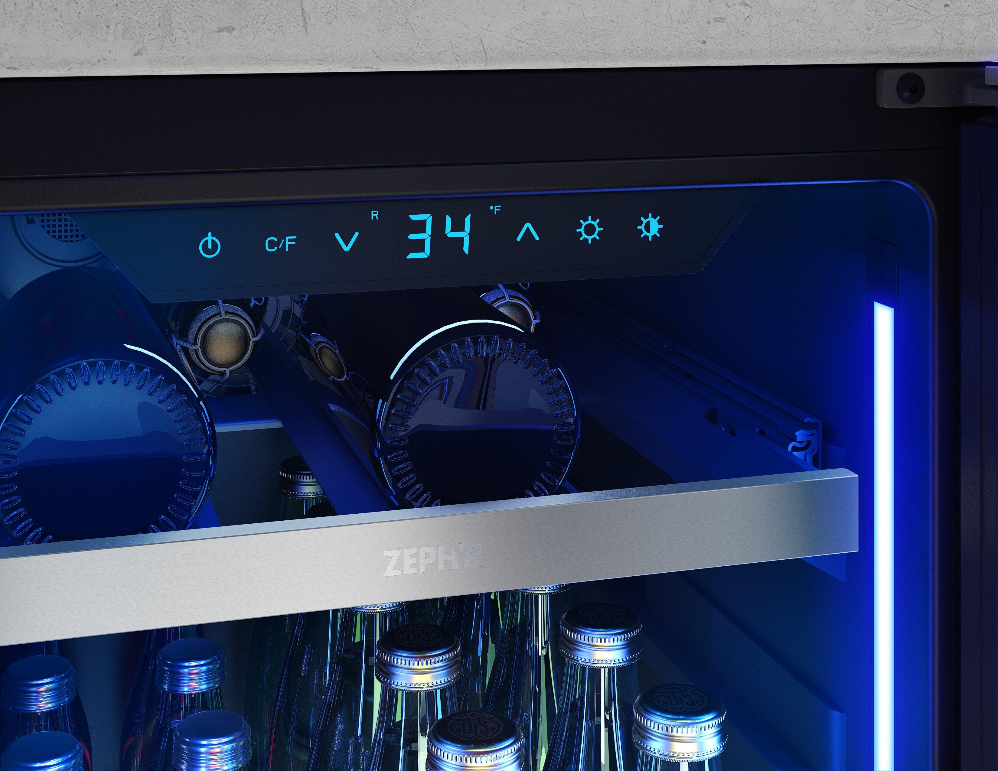 Zephyr Stainless Steel 15 in. 3.4 cu. ft. Beverage Cooler 