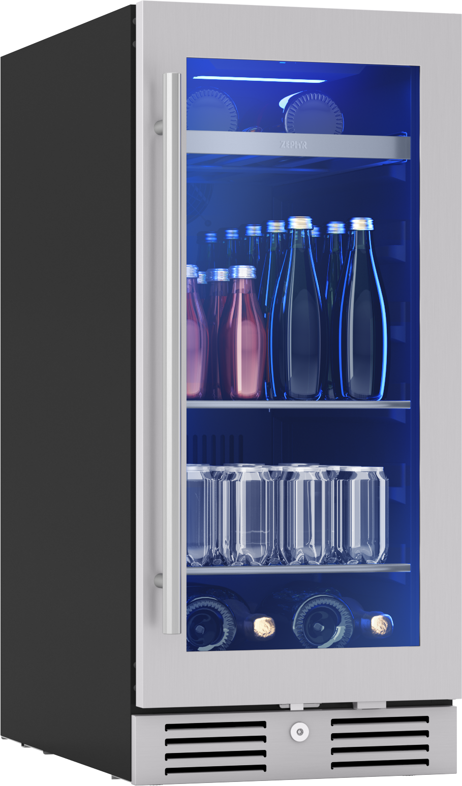 Zephyr Stainless Steel 15 in. 3.4 cu. ft. Beverage Cooler 