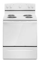 Amana White 29-7/8 in. 4.8 cu. ft. 4-Burner BTU Coil Electric Freestanding Range 