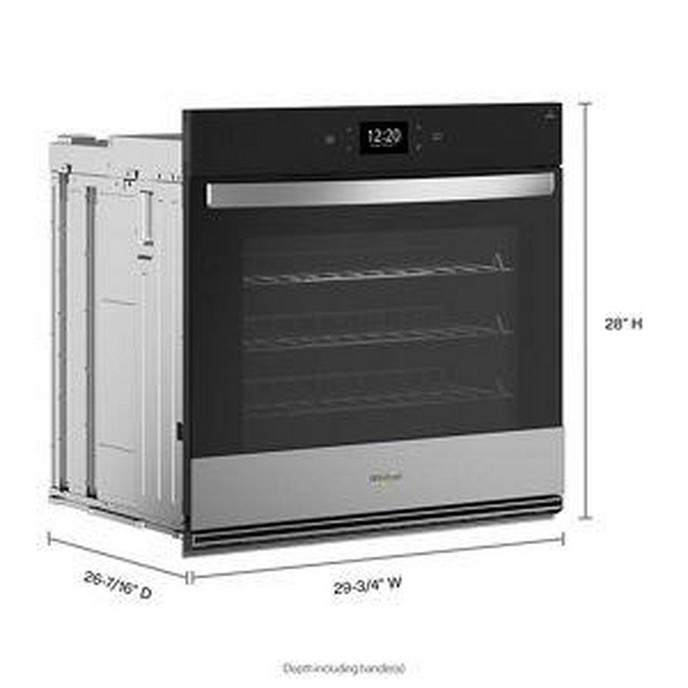 Whirlpool Stainless Steel 29-3/4 x 26-7/16 in. 20A 5.0 cu. ft. Drop Down Single Oven 
