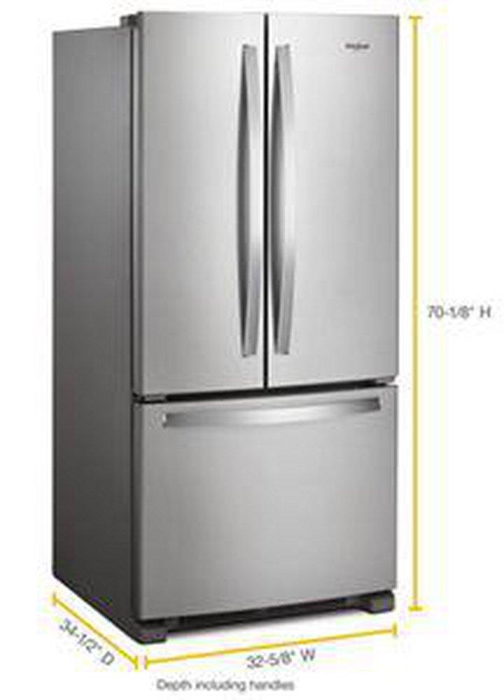 22 cu. ft. French Door Refrigerator with Interior Water Dispenser in Fingerprint Resistant Stainless Steel 