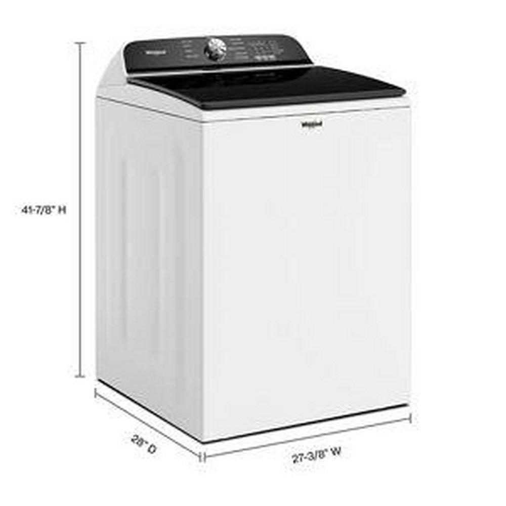 Whirlpool White 27-3/8 in. 5.3 cu. ft. Top Load Washer with Impeller 