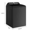 Whirlpool Volcano Black 27-3/8 in. 5.2 - 5.3 cu. ft. Top Load Washer with Removable Agitator 