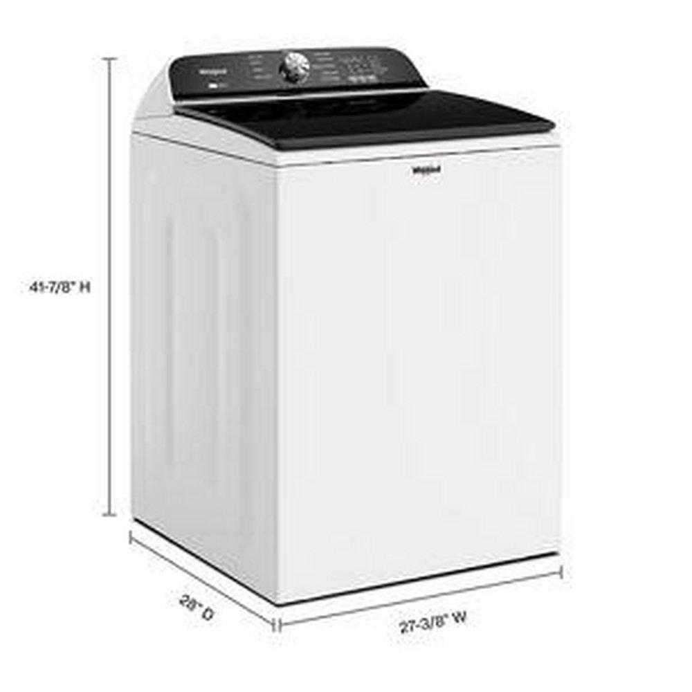 Whirlpool White 27-3/8 in. 5.2 - 5.3 cu. ft. Top Load Washer with Removable Agitator 