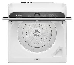 Whirlpool White 27-3/8 in. 5.2 - 5.3 cu. ft. Top Load Washer with Removable Agitator 