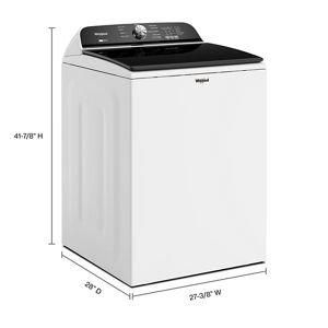 Whirlpool White 27-3/8 in. 5.2 - 5.3 cu. ft. Top Load Washer with Removable Agitator 