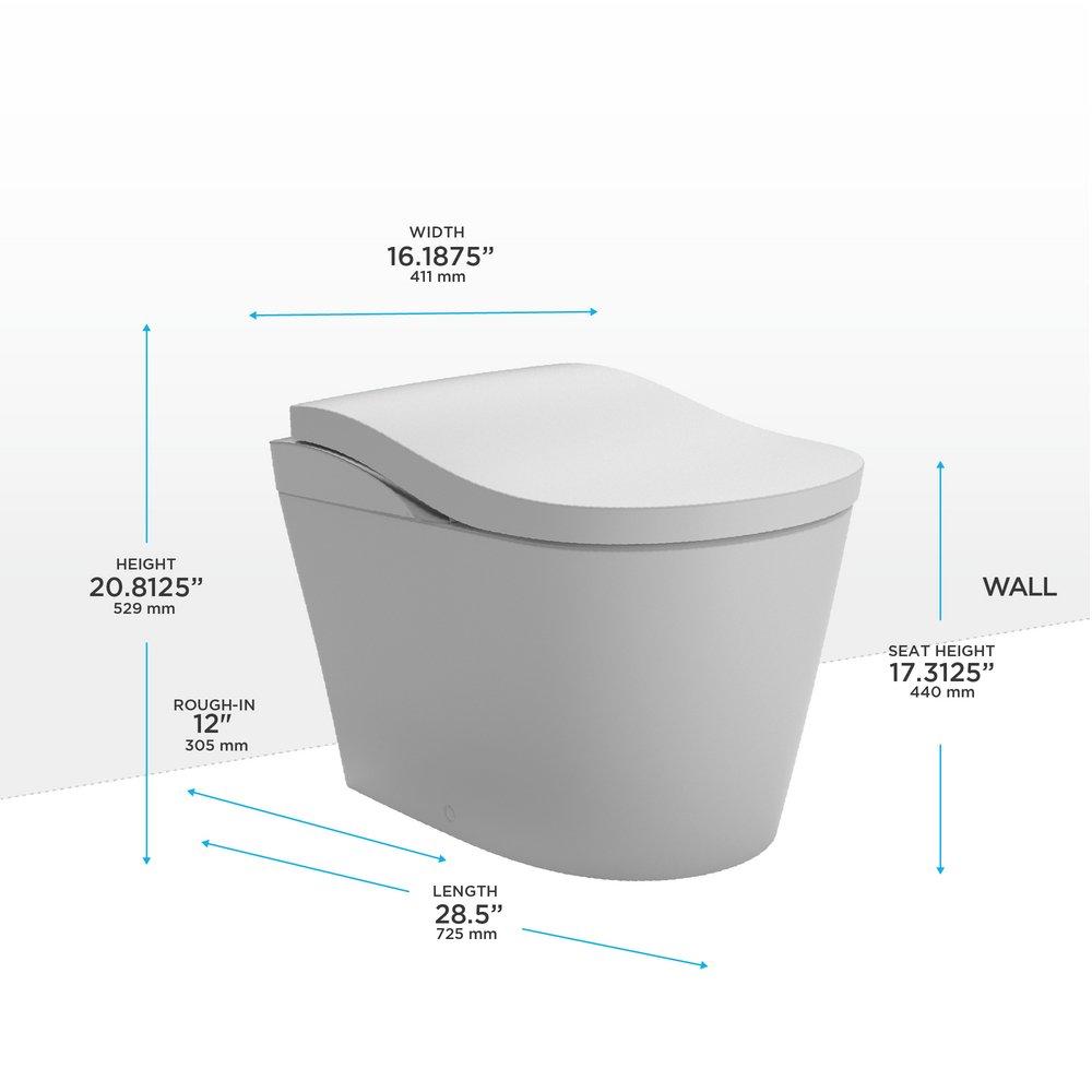 NEOREST LS INTEGRATED SMART TOILET COTTON WITH BLACK TRIM 1.0 