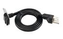 7-5/8 in. Rubber Cord Assembly in Black