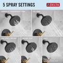 Delta Faucet Matte Black Single Handle Multi Function Shower Faucet (Trim Only) 