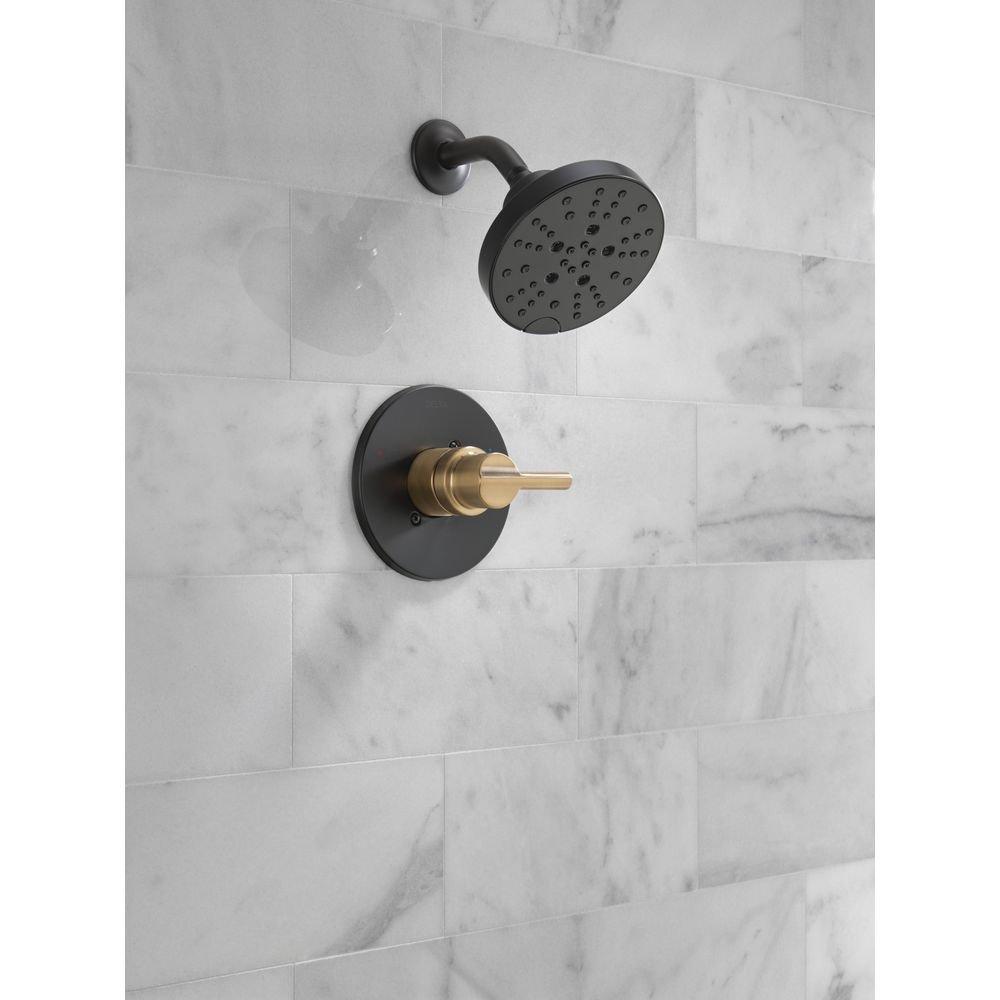 Delta Faucet Matte Black Single Handle Multi Function Shower Faucet (Trim Only) 