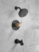 Delta Faucet Matte Black Single Handle Multi Function Bathtub & Shower Faucet (Trim Only) 