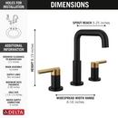 DELTA NICOLI TWO HANDLE WIDESPREAD BATHROOM FAUCET 