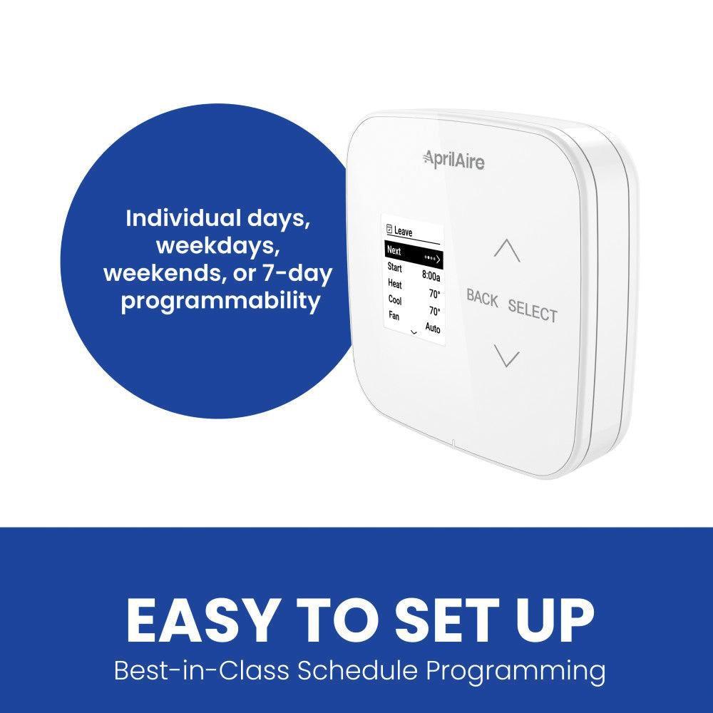 1H/1C Programmable Thermostat in White 