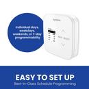 1H/1C Programmable Thermostat in White 