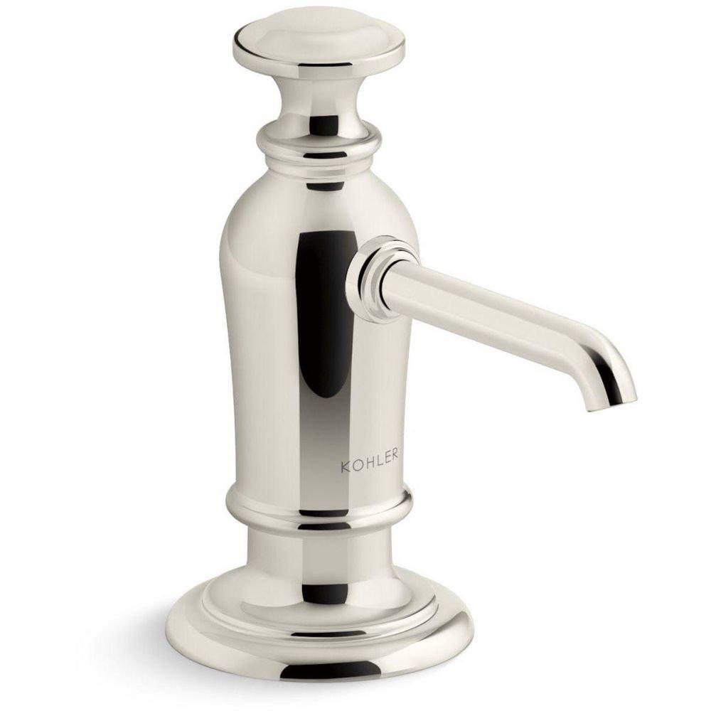 KOHLER Vibrant Polished Nickel 4-7/16 in. 16 oz. Kitchen Soap Dispenser 