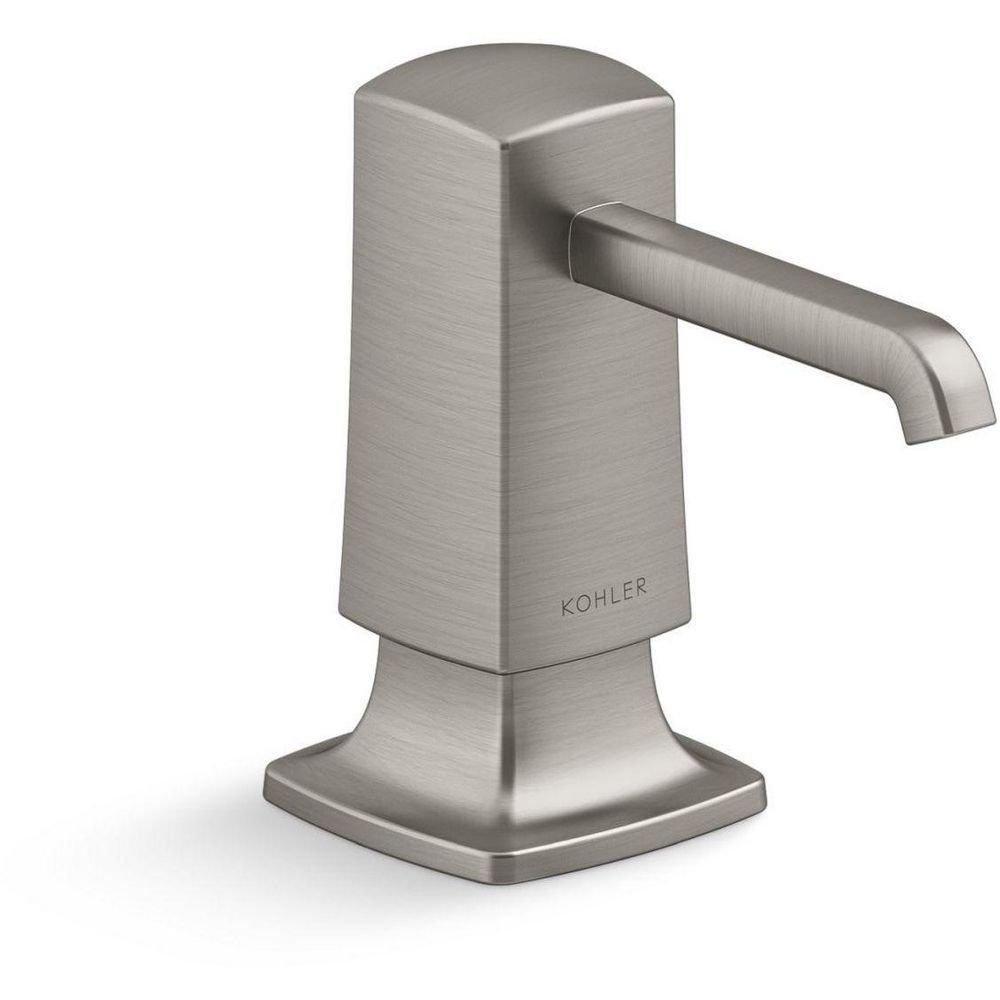 KOHLER Vibrant Stainless 3-9/16 in. 16 oz. Kitchen Soap Dispenser 