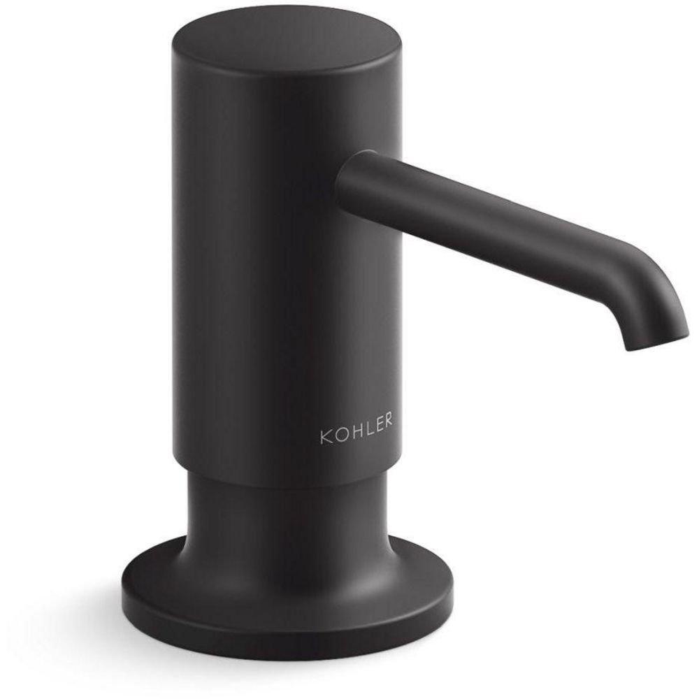 KOHLER Matte Black 3-1/4 in. 16 oz. Kitchen Soap Dispenser 