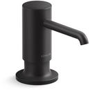 KOHLER Matte Black 3-1/4 in. 16 oz. Kitchen Soap Dispenser 