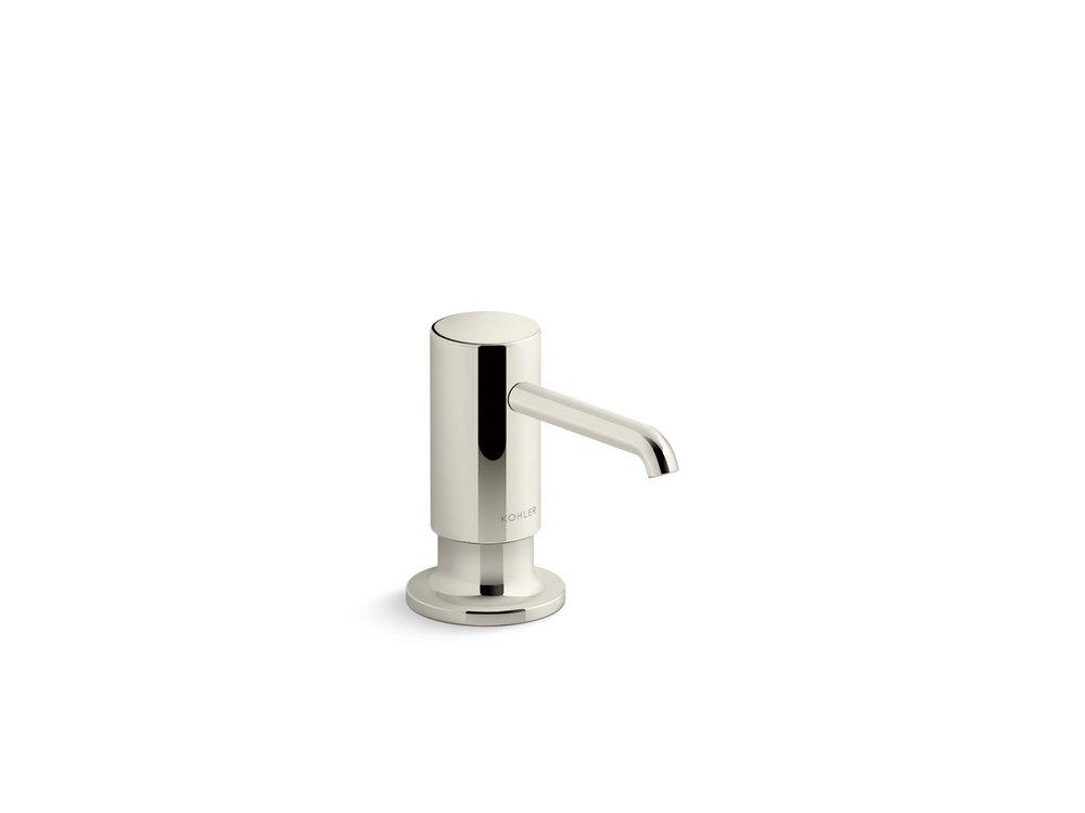 KOHLER Vibrant Polished Nickel 3-1/4 in. 16 oz. Kitchen Soap Dispenser 