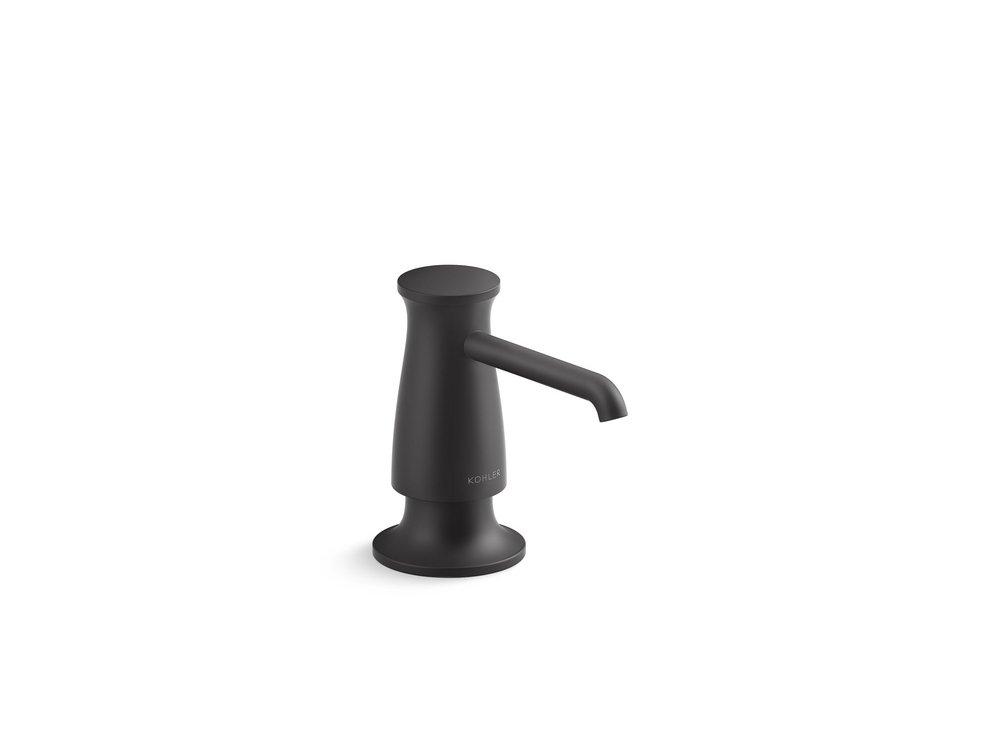 KOHLER Matte Black 3-5/8 in. 16 oz. Kitchen Soap Dispenser 
