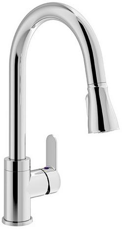 Single Handle Kitchen Faucet in Polished Chrome
