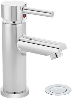 Single Handle Monoblock Bathroom Sink Faucet in Polished Chrome