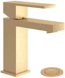 Single Handle Monoblock Bathroom Sink Faucet in Brushed Bronze