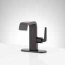 DREA SINGLE-HOLE BATHROOM FAUCET WITH DECK PLATE - MATTE BLACK 