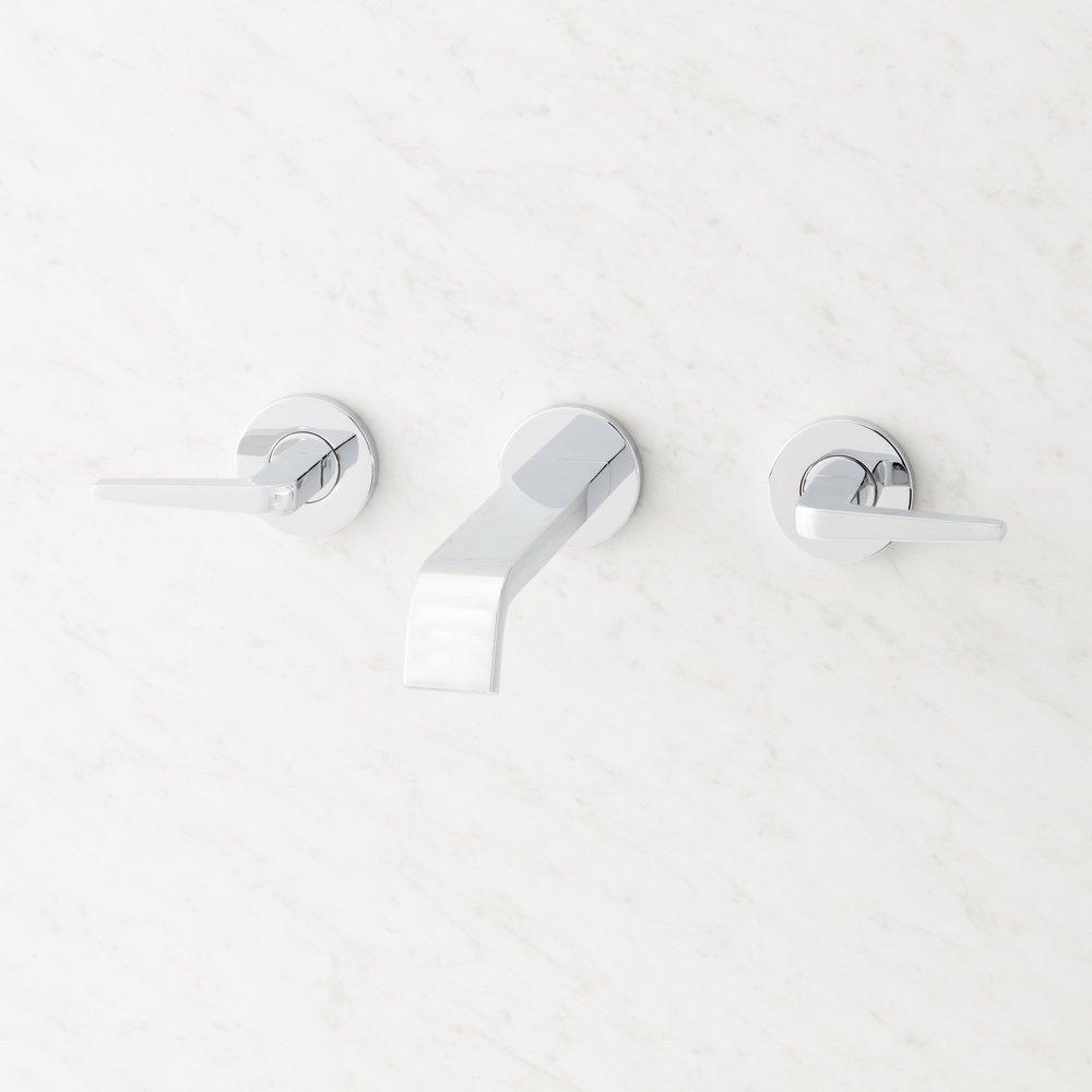 DREA WALL-MOUNT TUB FAUCET WITH ROUGH-IN VALVE - CHROME 