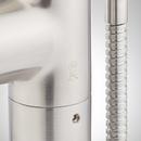 DREA FREESTANDING TUB FAUCET WITH HAND SHOWER AND ROUGH-IN VALVE - BRUSHED NICKEL 